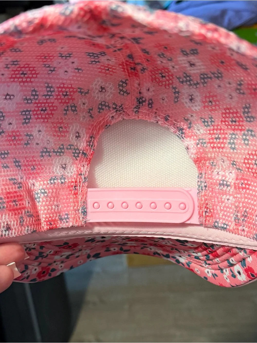 New Handmade Pretty in Pink Bling Rhinestone Floral Trucker Hat